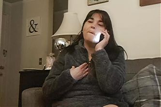 hot hungry mom talks to stepson on cell phone while he masturbates until he finishes